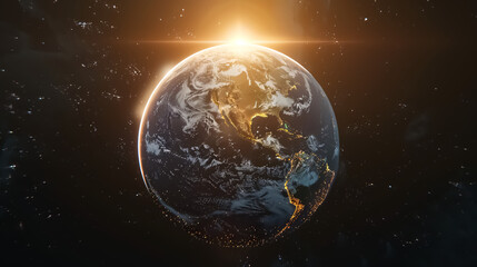 Obraz premium Earth from space showing the beauty of space exploration. 3d rendering