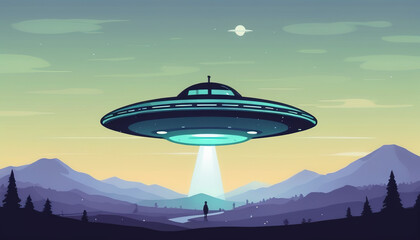 World UFO Day. Ufologist's Day. Unidentified flying object. UFOs on earth. picture