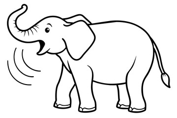  the-elephant-is-screaming  vector illustration