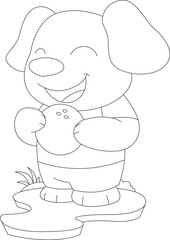 Dog Bowling Bowling ball Sports Animal Vector Graphic Art Illustration