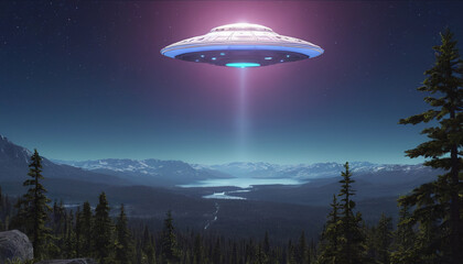 Fototapeta na wymiar World UFO Day. Ufologist's Day. Unidentified flying object. UFOs on earth