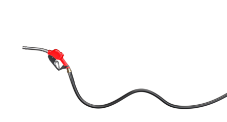 Isolated fuel nozzle on white background