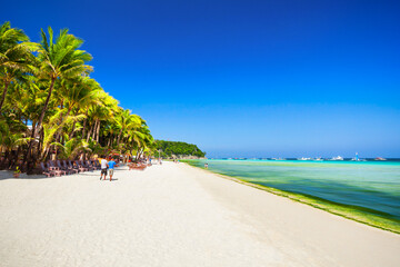 White sand beach Boracay island, Philippines