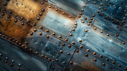 Airplane Wings: An up-close photo of a small aircraft wing, showing intricate details and rivets