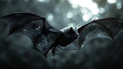 Bat Wings: A photo of bat wings with a blurred background