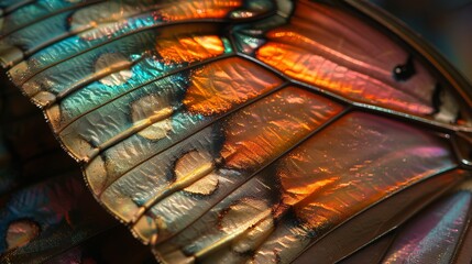 Butterfly Wings: A detailed photo of a butterflys wing