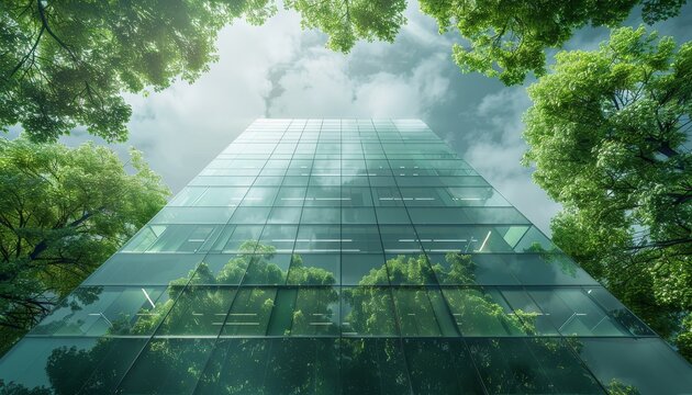 A tree is growing on the side of a building by AI generated image