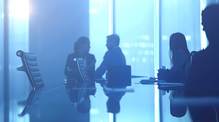 Business people in conference room in modern office : Generative AI
