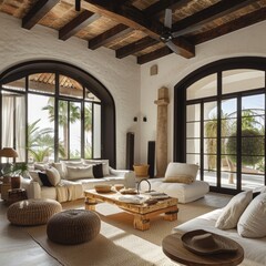 Fototapeta premium Living room interior in a luxury home.