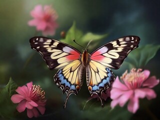 Fototapeta premium butterfly on flower