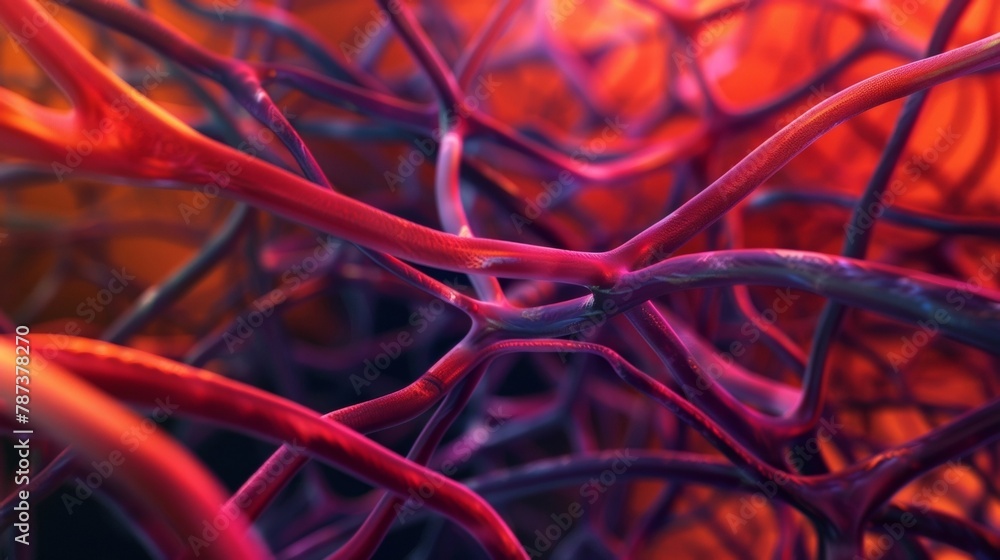 Poster a maze of intersecting paths the vibrant s and arteries flow in perfect unison keeping the body aliv
