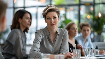 Professional Woman at Team Meeting