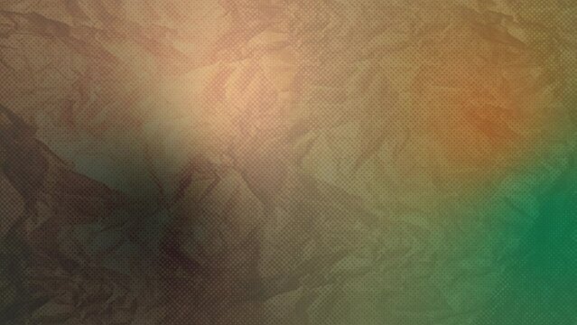 Stop motion animated paper texture background. Crumpled Colorful Paper Looping Animation in 4k. Quick changing.