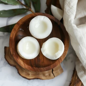Develop a vegan lip balm with shea butter and coconut oil