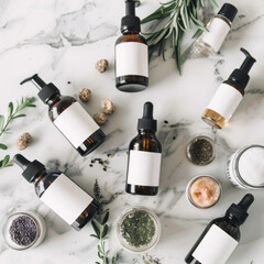Customizable Skincare Kits - Offer a service where customers can create their own skincare kits by choosing ingredients that cater specifically to their skins needs. - obrazy, fototapety, plakaty