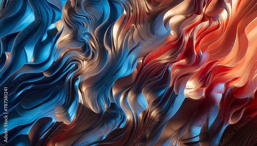 Poster an abstract background that simulates the look of crumpled foil or metallic paper with a dynamic ran