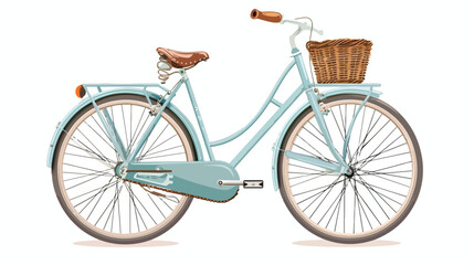 Fototapeta na wymiar Bicycle bonjour vector card Vector illustration isolated