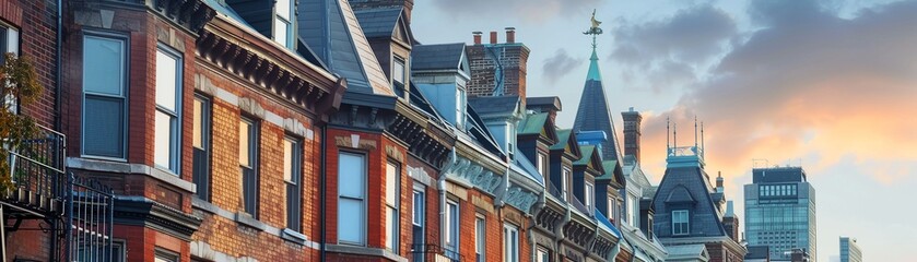 Obraz premium A city the juxtaposition of old and new architecture, reflecting cultural narratives woven through time.