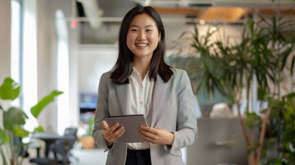 Professional Woman Holding Tablet