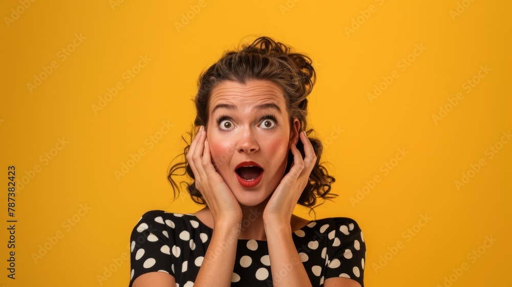 Canvas Prints woman with shocked expression