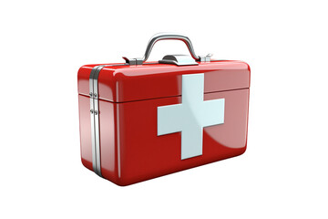first aid kit isolated on transparent background, PNG, cut out