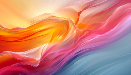 Vibrant colors flowing in a smooth wave of abstract elegance 