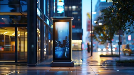 Outdoor kiosk city advertising : Generative AI