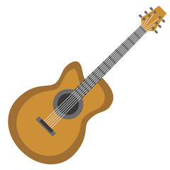 Obraz premium Guitar music instrument cartoon vector