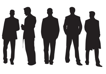 man silhouette vector bundile white background