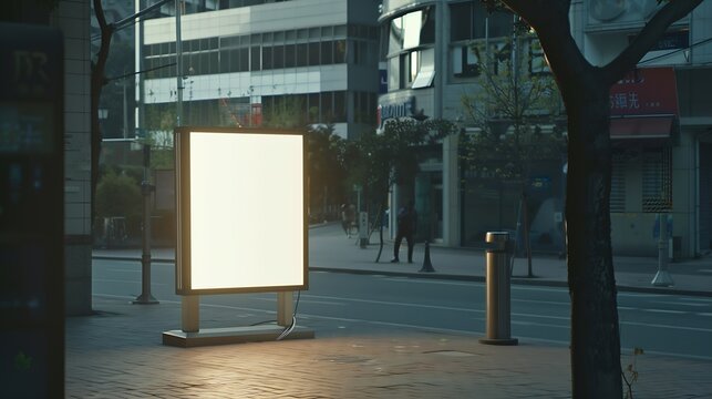 Blank megaboard on the street Mockup template for advertisement : Generative AI