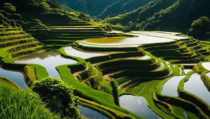 rice terraces in japan
