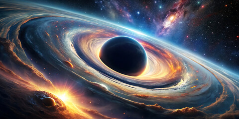 a black hole in the universe - obrazy, fototapety, plakaty