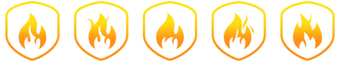 Shield fireproof icon