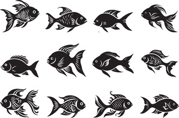 Fish Silhouette Vector Illustration