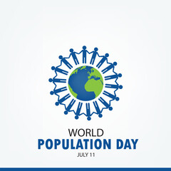vector graphic of World Population Day good for World Population Day celebration. flat design. flyer design. flat illustration. design simple and elegant
