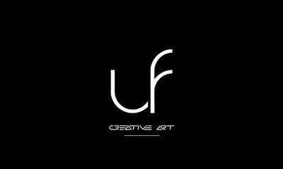 FU, UF, F, U abstract letters logo monogram