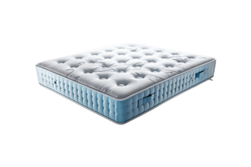 Pocketed Spring Mattress on transparent background.