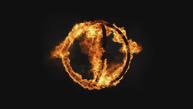 Fire circles with transparent background