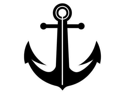 recommend clip art: Ship anchor or boat anchor flat icon. anchor isolated on white background.