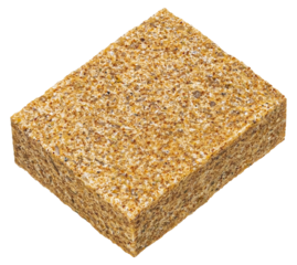 Beef bouillon cube isolated on white background