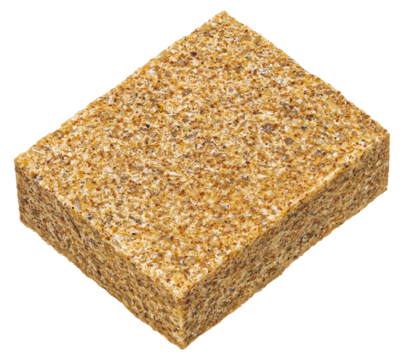 Beef bouillon cube isolated on white background