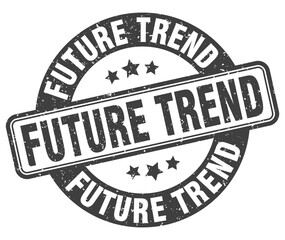 future trend stamp. future trend label. round grunge sign