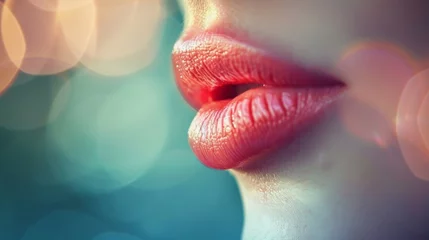 Foto op Plexiglas Soft puffs of air escaping through relaxed lips a whisper of breath. . © Justlight