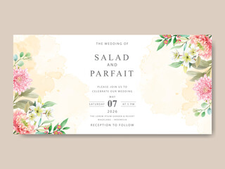 beautiful floral wedding invitations card template