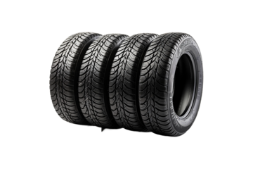 Polyurethane Tyres on transparent background.