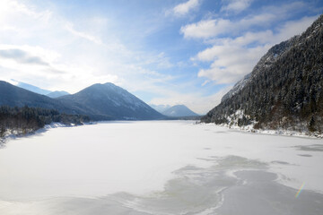 Sylvensteinspeicher im Winter