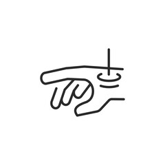 Hand gesture remote control icon. An intuitive representation of touchless gesture commands for controlling digital devices, symbolizing interaction technology and smart systems. Vector illustration