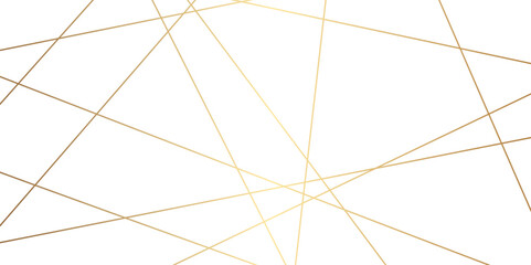 Obraz premium Seamless luxury geometric premium golden random chaotic lines on transparent background. Luxury banner presentation gold line vector, illustration.