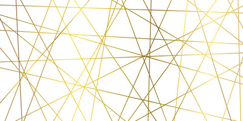 Obraz premium Abstract luxury seamless premium shiny golden random chaotic square and triangle lines on transparent background. Vector, illustration