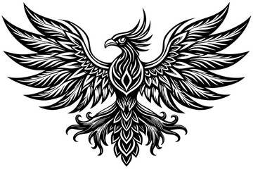 A portrayal of the majestic Phoenix, embodying the essence of resilience and faith with lifelike detail